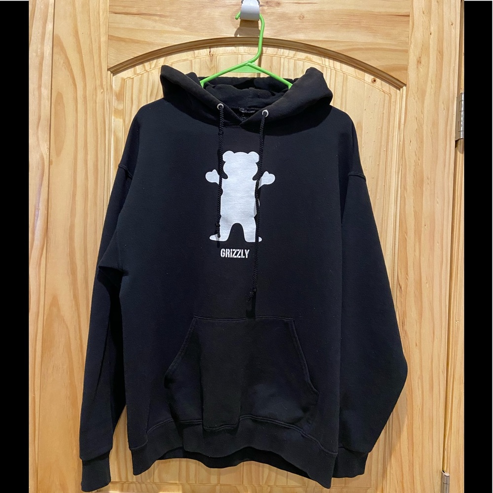 Grizzly Black Skateboard Sweatshirt Hoodie